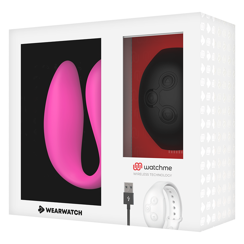 Vibrador de doble tecnología watchme en fucsia y azabache — WEARWATCH