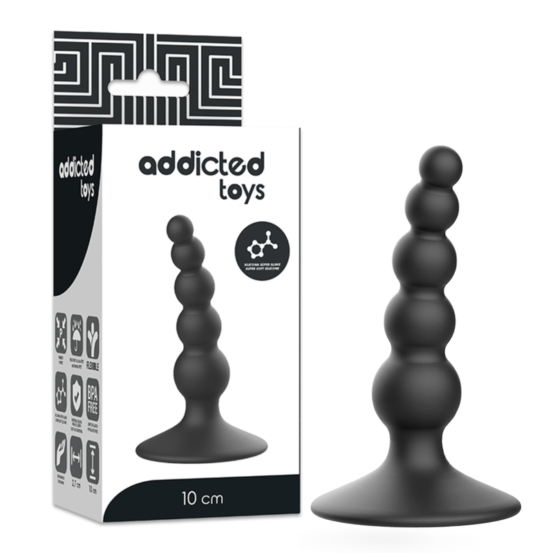 Plug anal noir 10 cm — ADDICTED TOYS