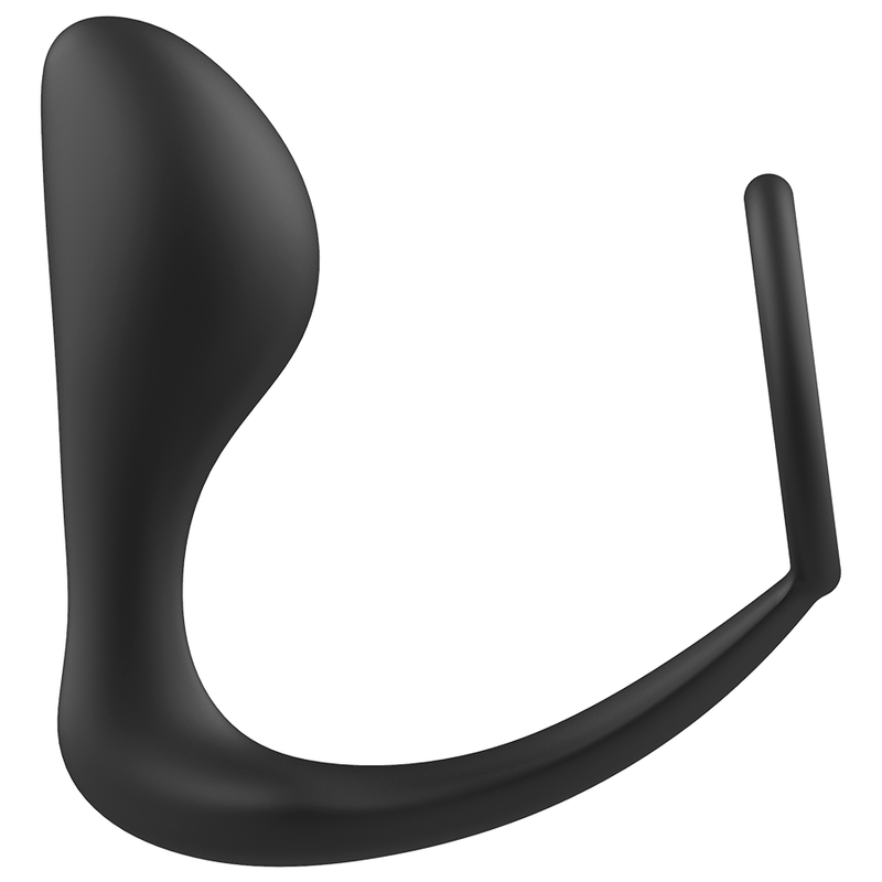 Plug anal avec anneau en silicone noir — ADDICTED TOYS