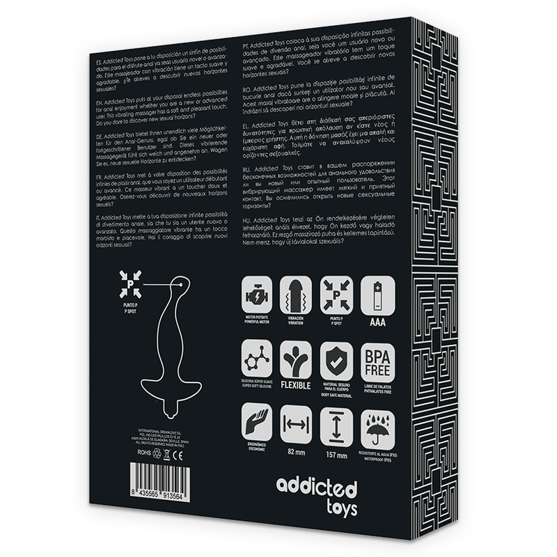 Masseur anal vibrant noir — ADDICTED TOYS