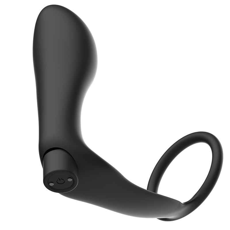 Anneau pénis avec plug anal rechargeable et télécommande — ADDICTED TOYS