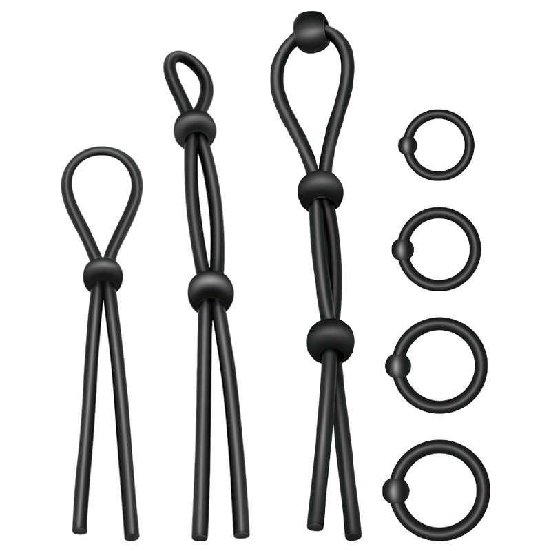 Kit d'anneaux péniens flexibles en silicone 7 pièces — ADDICTED TOYS
