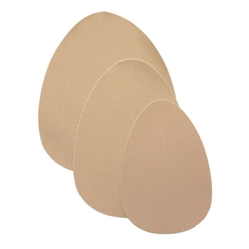Coussinets de lift des seins et 3 paires satinées beige (bonnets D/F) — BYE BRA - PULL UPS