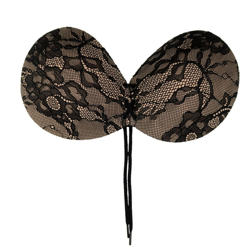 Soutien-gorge adhésif réutilisable à lacets et broderie — BYE BRA