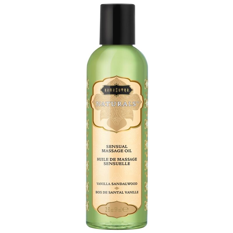 Huile de massage naturelle vanille et bois de santal — KAMASUTRA COSMETICS