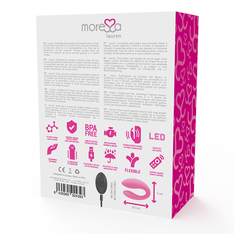 Stimulateur télécommandé pour couples Lauren — MORESSA