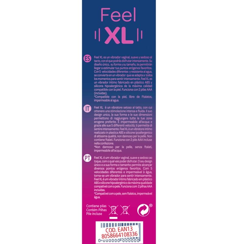 Vibromasseur vaginal Feel XL — CONTROL TOYS