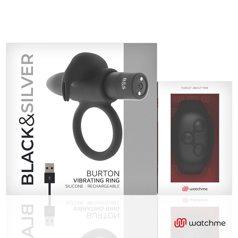 Anneau vibrant télécommandé Burton — BLACK&SILVER