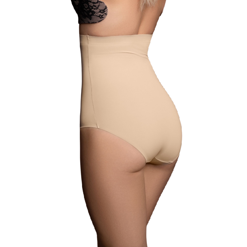 Culotte gaine taille haute sans couture beige — BYE BRA UNDERWEAR