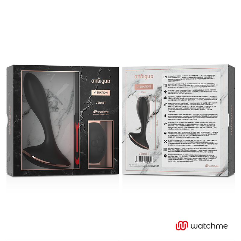 Plug anal vibrant avec montre télécommande — ANBIGUO