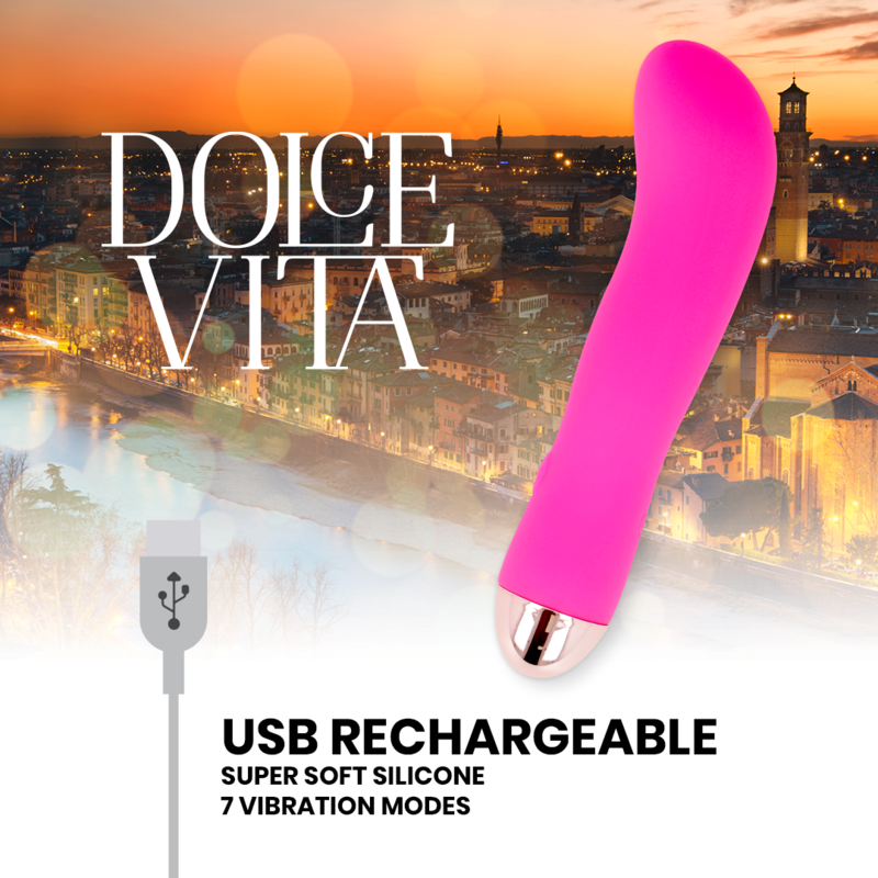 Vibrateur double rechargeable rose — Dolce Vita