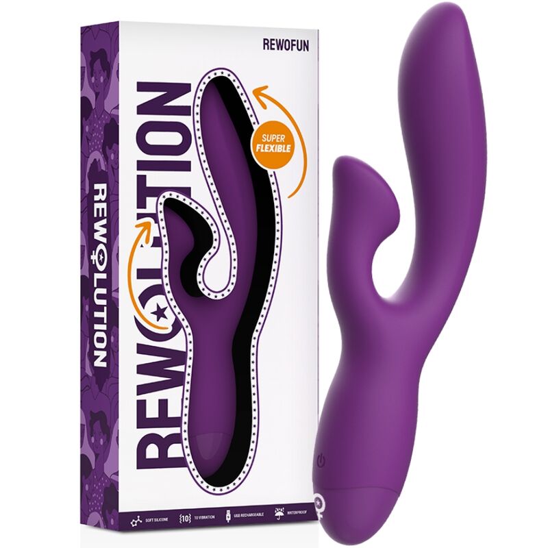 Vibrateur flexible double stimulation — REWOLUTION