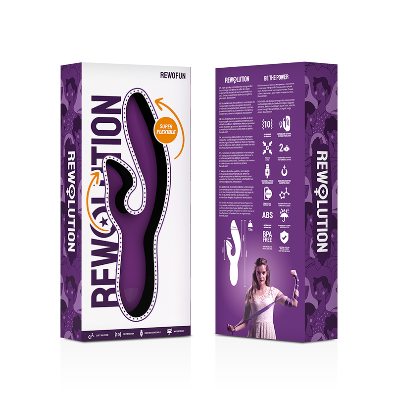 Vibrateur flexible double stimulation — REWOLUTION