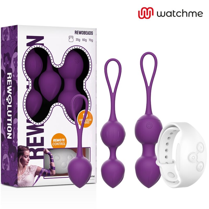 Boules de geisha vibrantes avec télécommande WatchMe — REWOLUTION