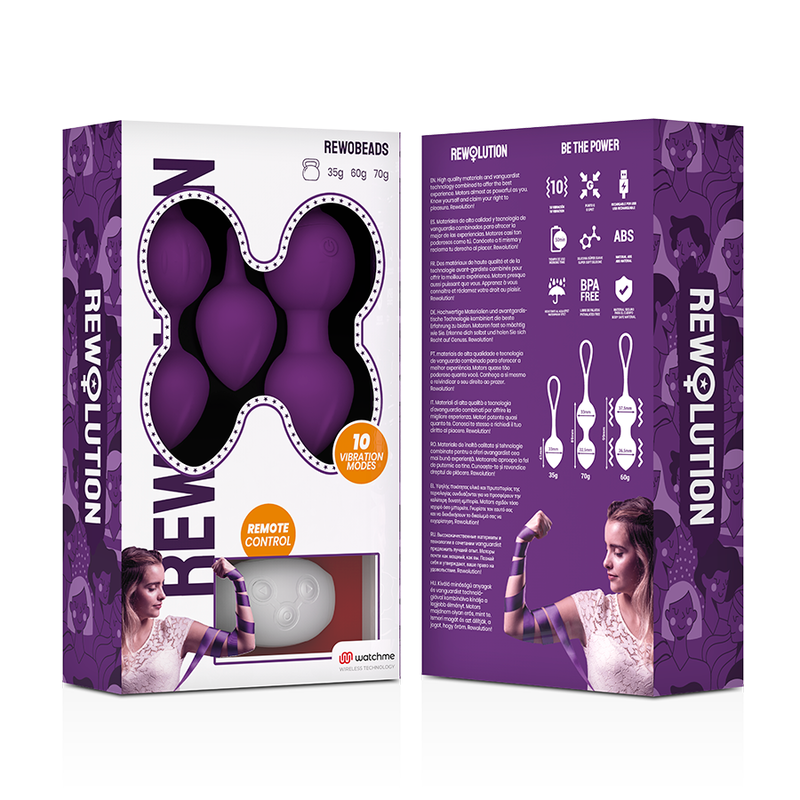 Boules de geisha vibrantes avec télécommande WatchMe — REWOLUTION