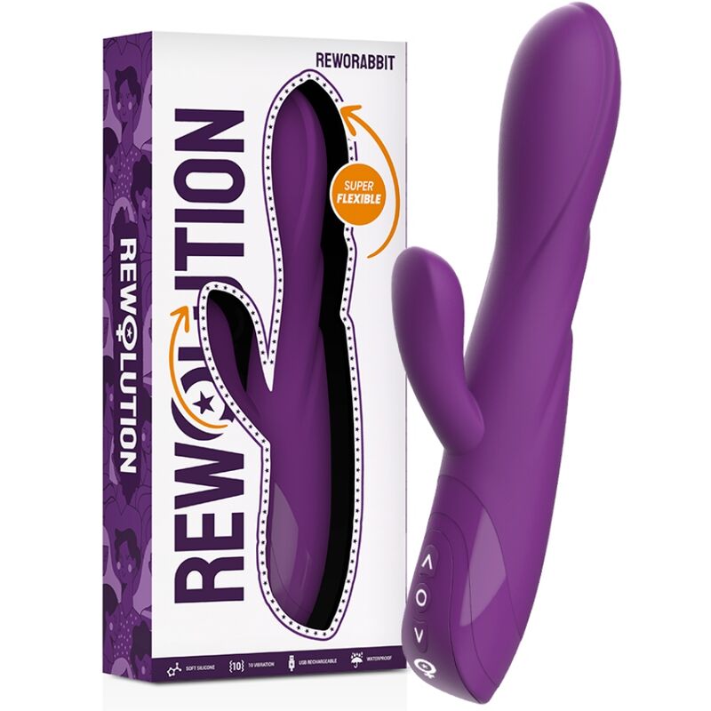 Vibrateur double stimulation A-Spot et clitoris flexible — REWOLUTION