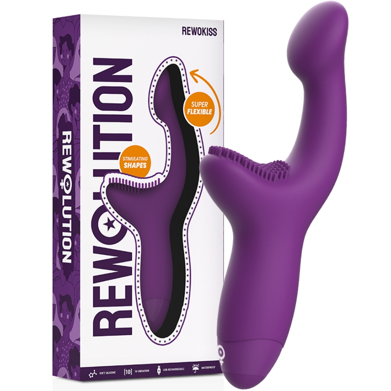 Vibrateur double action a-spot et clitoris — REWOLUTION