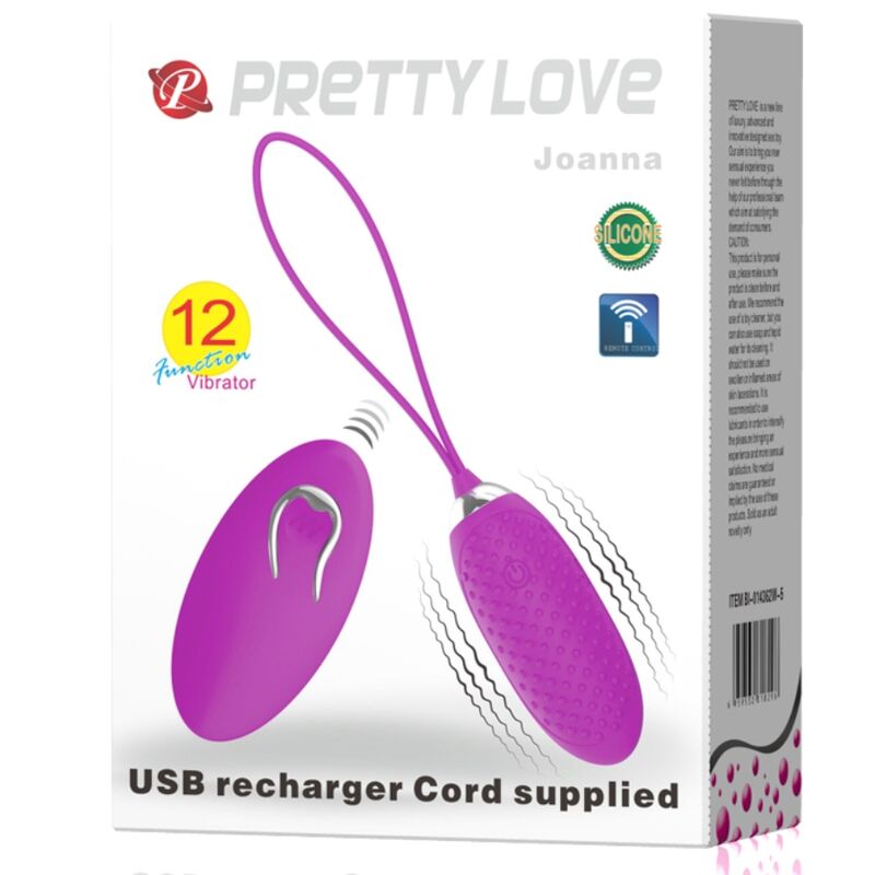 Oeuf vibrant télécommandé Joanna 12 modes — PRETTY LOVE SMART