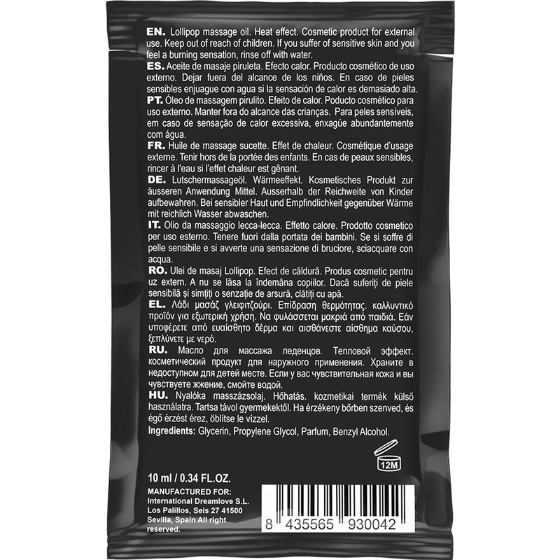 Huile de massage kissable de poche effet chaleur — COQUETTE COSMETICS