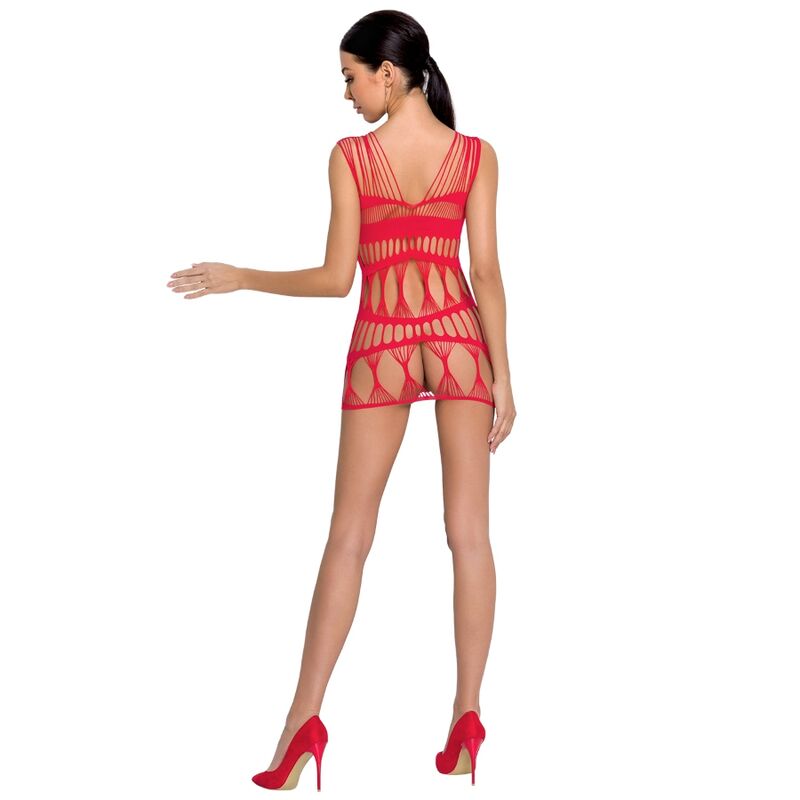 Robe body en résille rouge dentelle — PASSION WOMAN