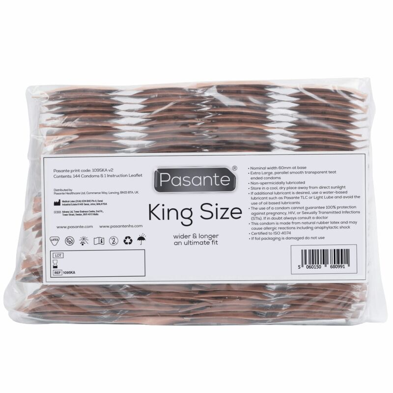 Préservatifs king size extra larges et longs, lot de 144 — PASANTE
