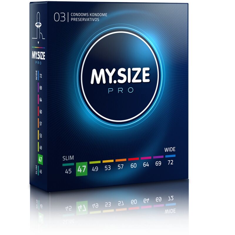 Préservatifs ajustables sur mesure 47 mm (lot de 3) — MY SIZE PRO