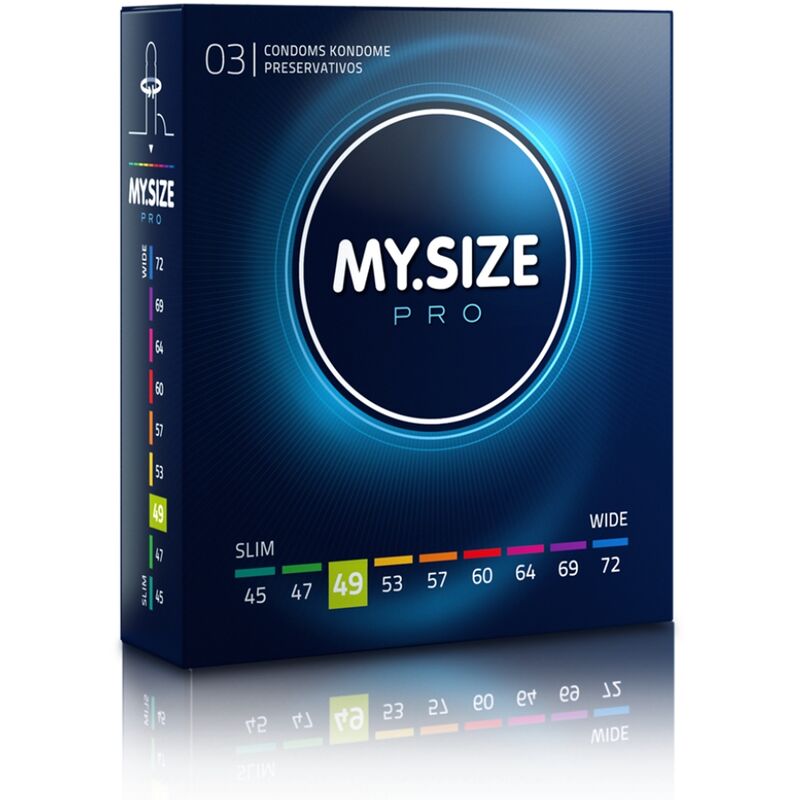 Préservatifs ajustables sur-mesure 49 mm lot de 3 — MY SIZE PRO