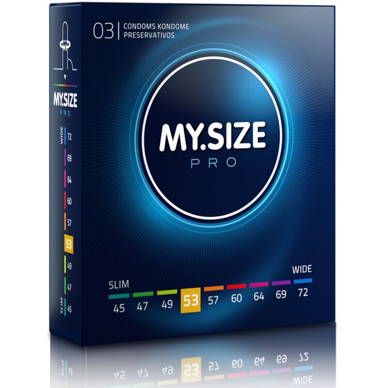 Préservatifs sur mesure ultra-sensibles 53 mm x3 – MY SIZE PRO