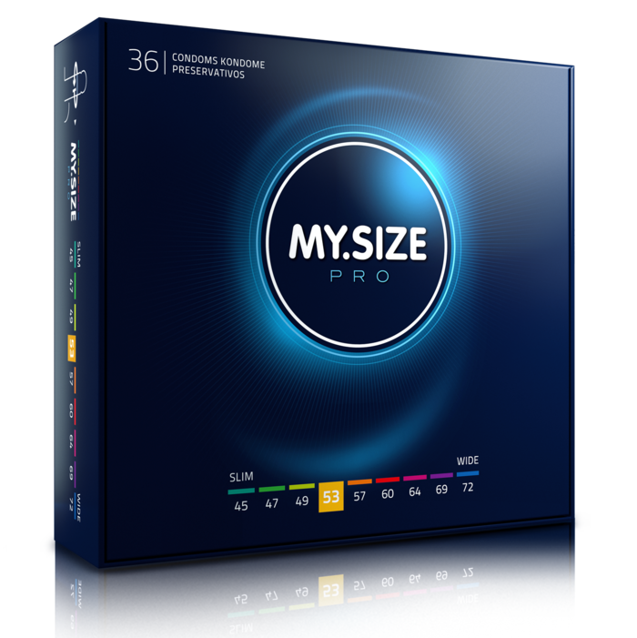 Préservatifs sur-mesure ultra-fins 53 mm 36 unités — MY SIZE PRO