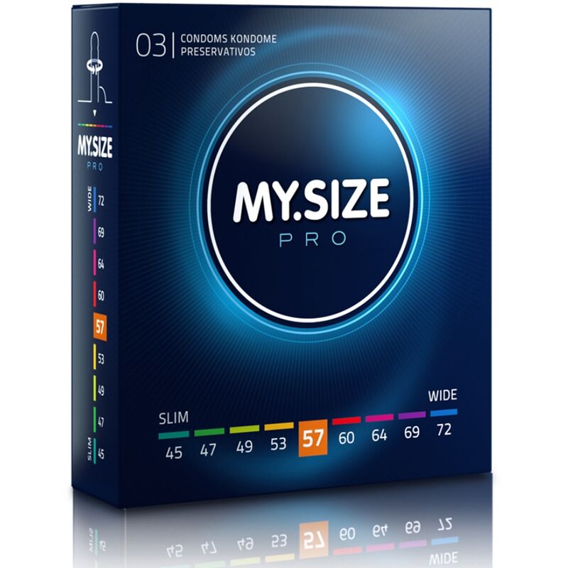 Préservatifs sur mesure ultra-sensibles 57 mm (lot de 3) — MY SIZE PRO