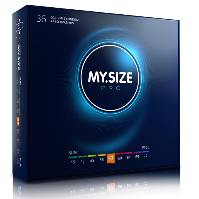 Préservatifs sur-mesure 57 mm, lot de 36 — MY SIZE PRO