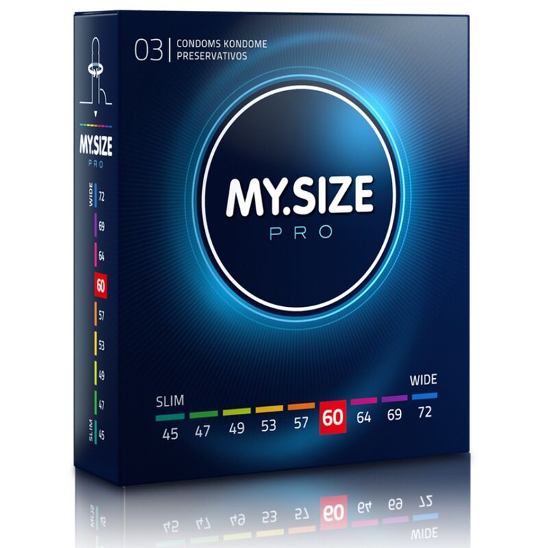 Préservatifs sur mesure ultra-sensibles 60 mm – lot de 3 — MY SIZE PRO