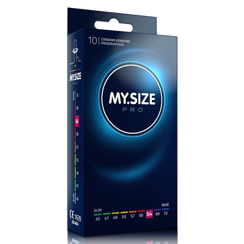 Préservatifs sur-mesure ultra-sensibles 64 mm, lot de 10 — MY SIZE PRO