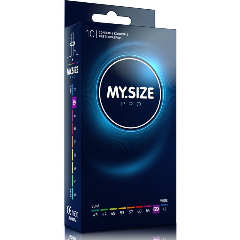 Préservatifs sur-mesure ultra-sensibles largeur 69 mm, lot de 10 — MY SIZE PRO