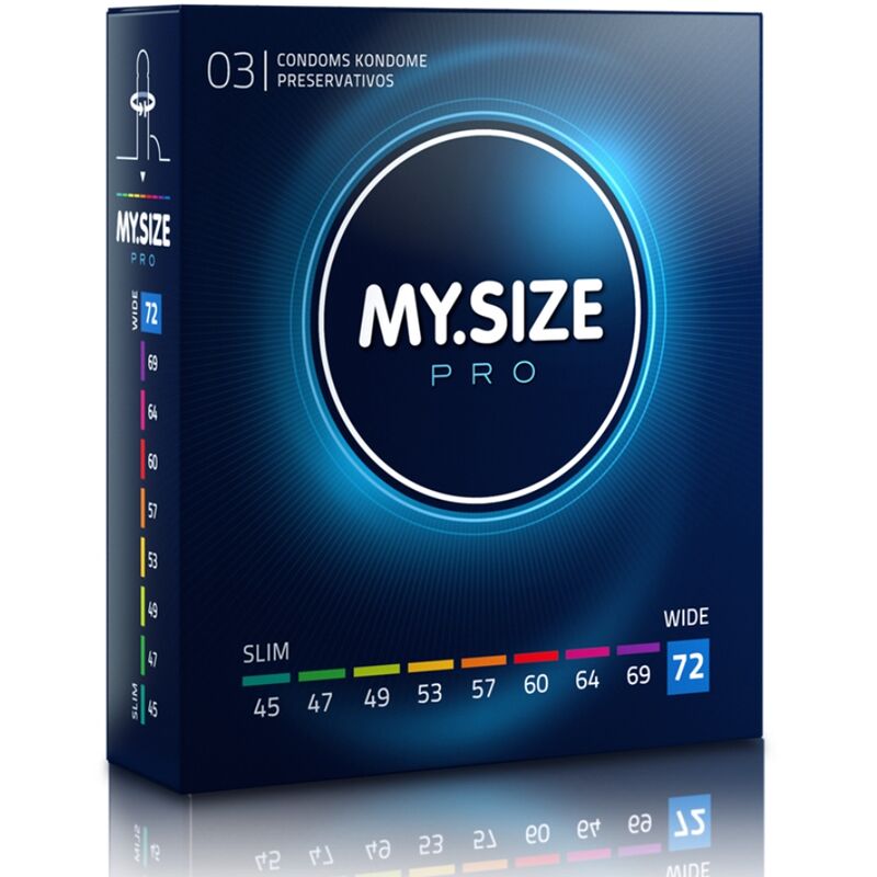 Préservatifs sur-mesure extra-larges 72 mm, lot de 3 — MY SIZE PRO