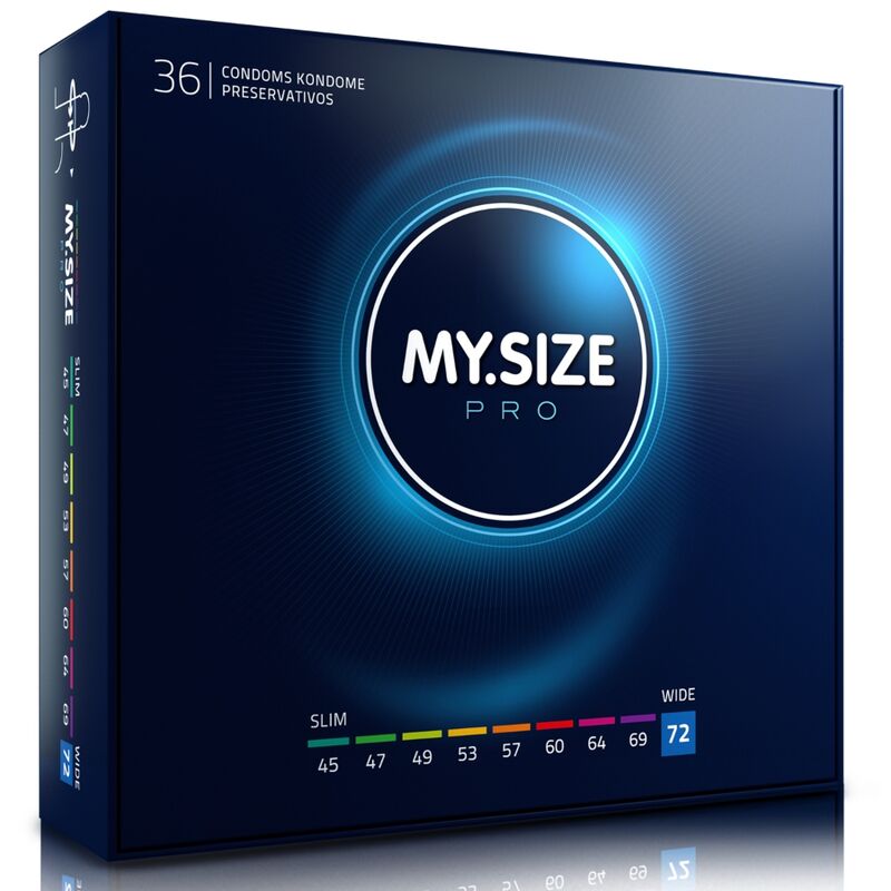 Préservatifs sur mesure 72 mm 36 unités — MY SIZE PRO
