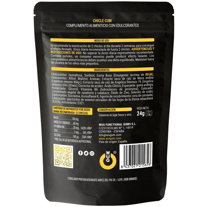 Gomma benessere maschile al gusto banana — WUG SEX SENSE
