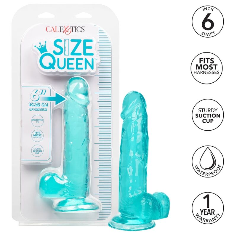 Godemichet taille reine bleu 15,3 cm — Calexotics