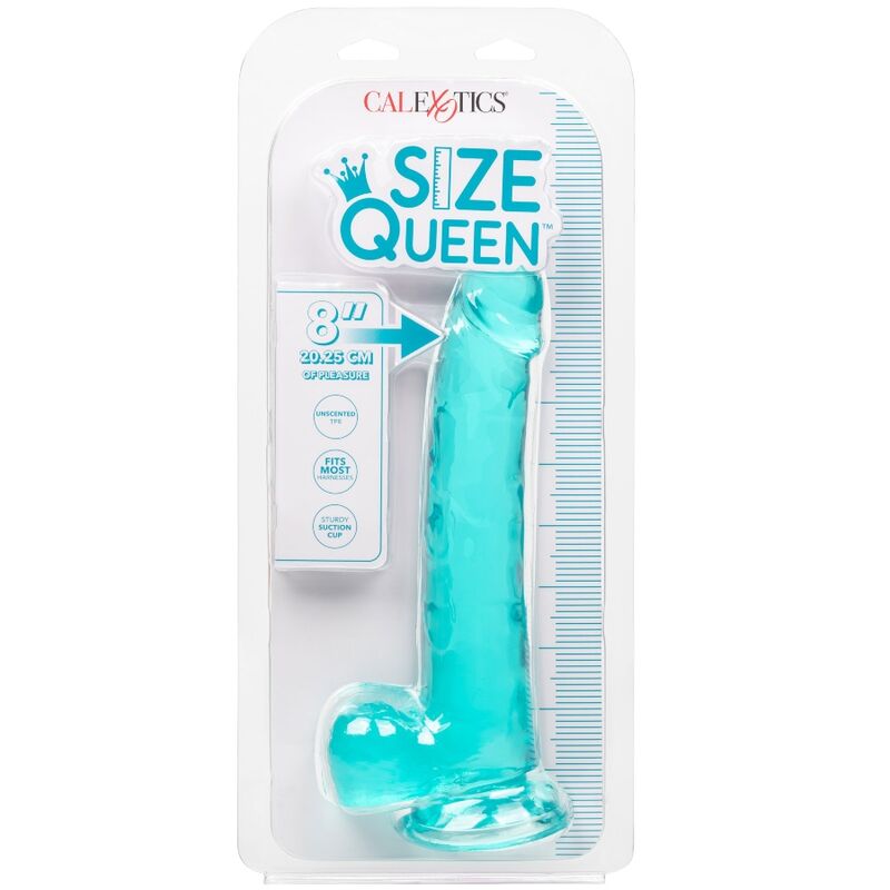 Gode taille reine réaliste bleu 20 cm — CALEXOTICS