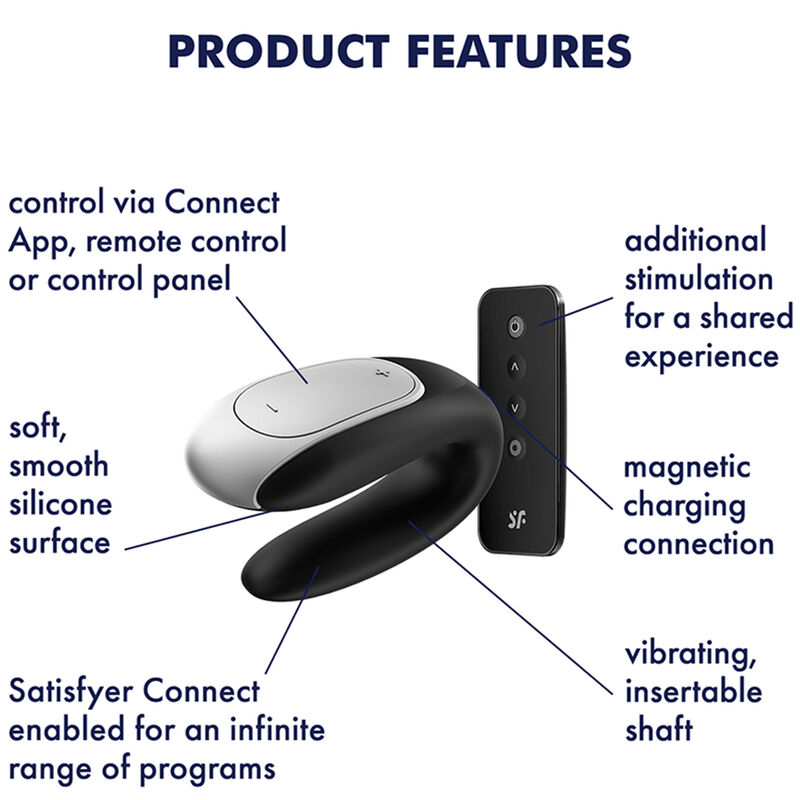 Vibrateur couple Double Fun noir — SATISFYER CONNECT