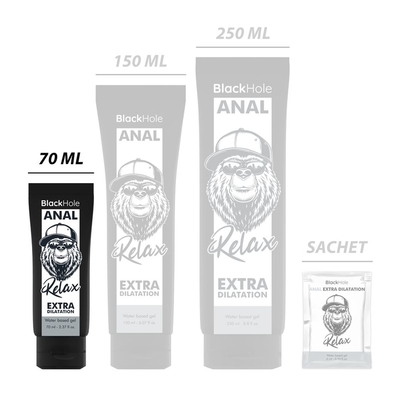 Gel de dilatation anale lubrifiant relaxant — BLACK HOLE
