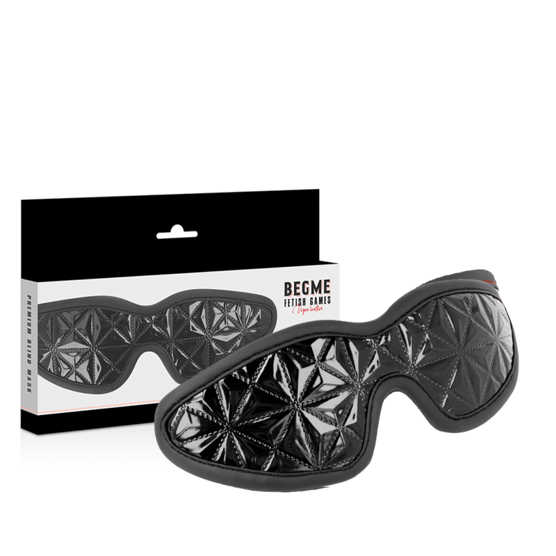 Masque aveugle premium en cuir vegan — BEGME BLACK EDITION