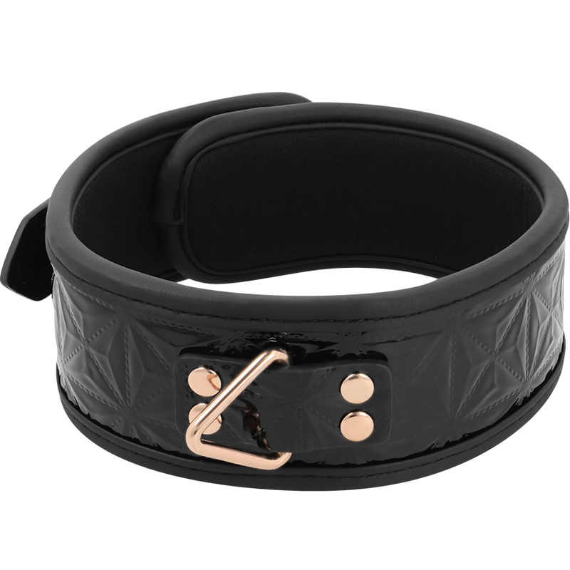 Collier de domination en cuir vegan et métal — BEGME BLACK EDITION