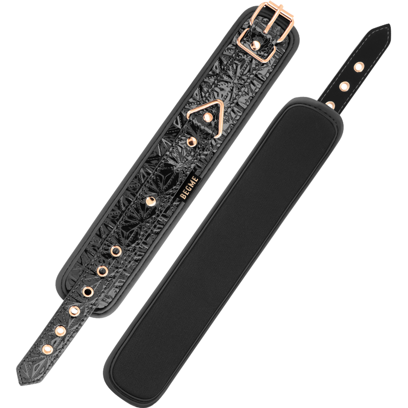 Menottes de bondage premium cuir vegan — BEGME BLACK EDITION