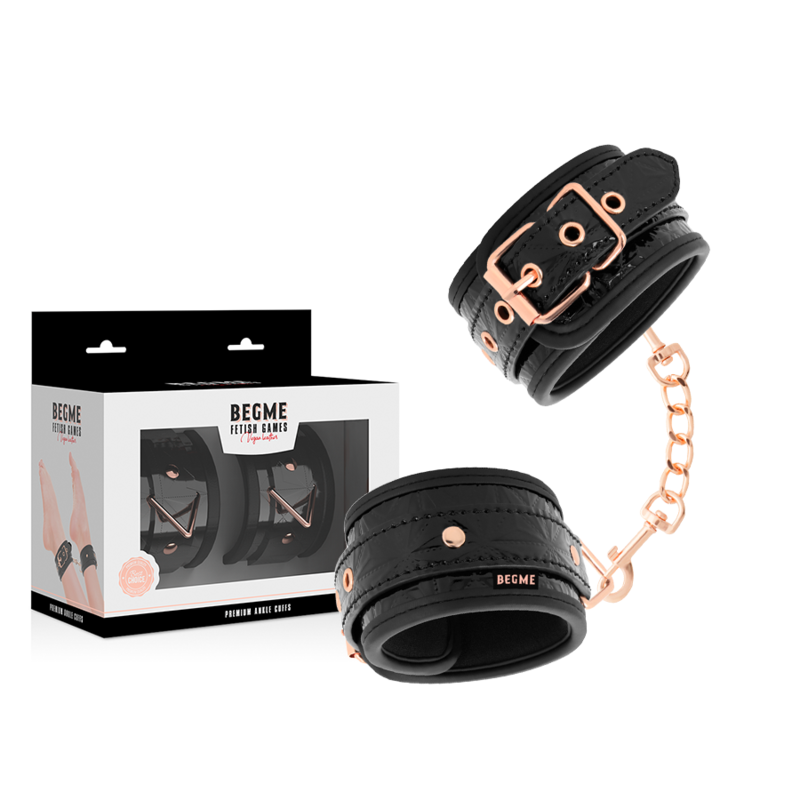 Menottes pour chevilles premium cuir vegan — BEGME BLACK EDITION