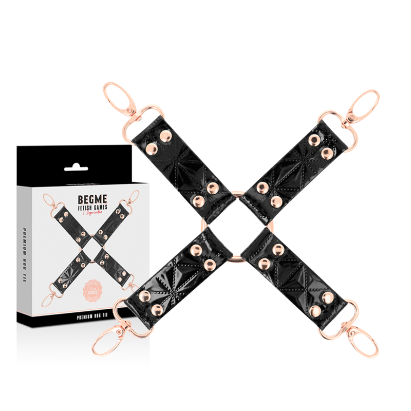 Cravate de soumission en cuir vegan doublé néoprène — BEGME BLACK EDITION