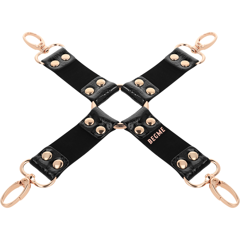 Cravate de soumission en cuir vegan doublé néoprène — BEGME BLACK EDITION