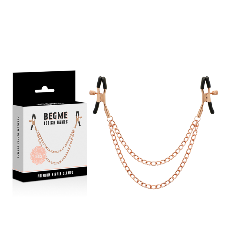 Pinces à tétons premium avec chaîne — BEGME BLACK EDITION