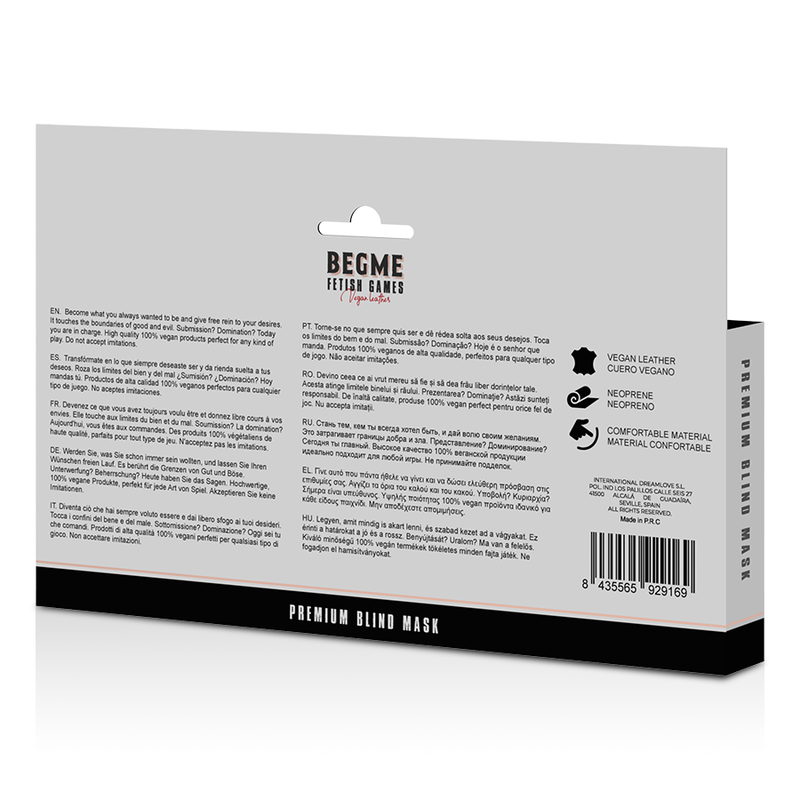 Masque aveugle premium double néoprène rouge — BEGME RED EDITION