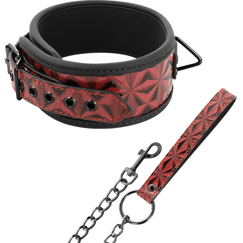 Collier de soumis en cuir végan doublé néoprène — BEGME RED EDITION